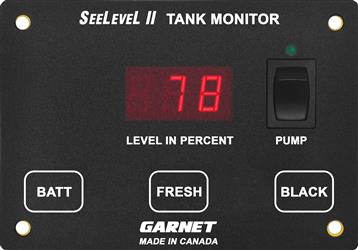 Tank Monitor System SeeLevel 709-2P Used To Monitor Battery Voltage/ Fresh Water Tank/ Gray Water Tank/ Black Water Tank Levels, LED Display, 2.8" x 4" - Young Farts RV Parts