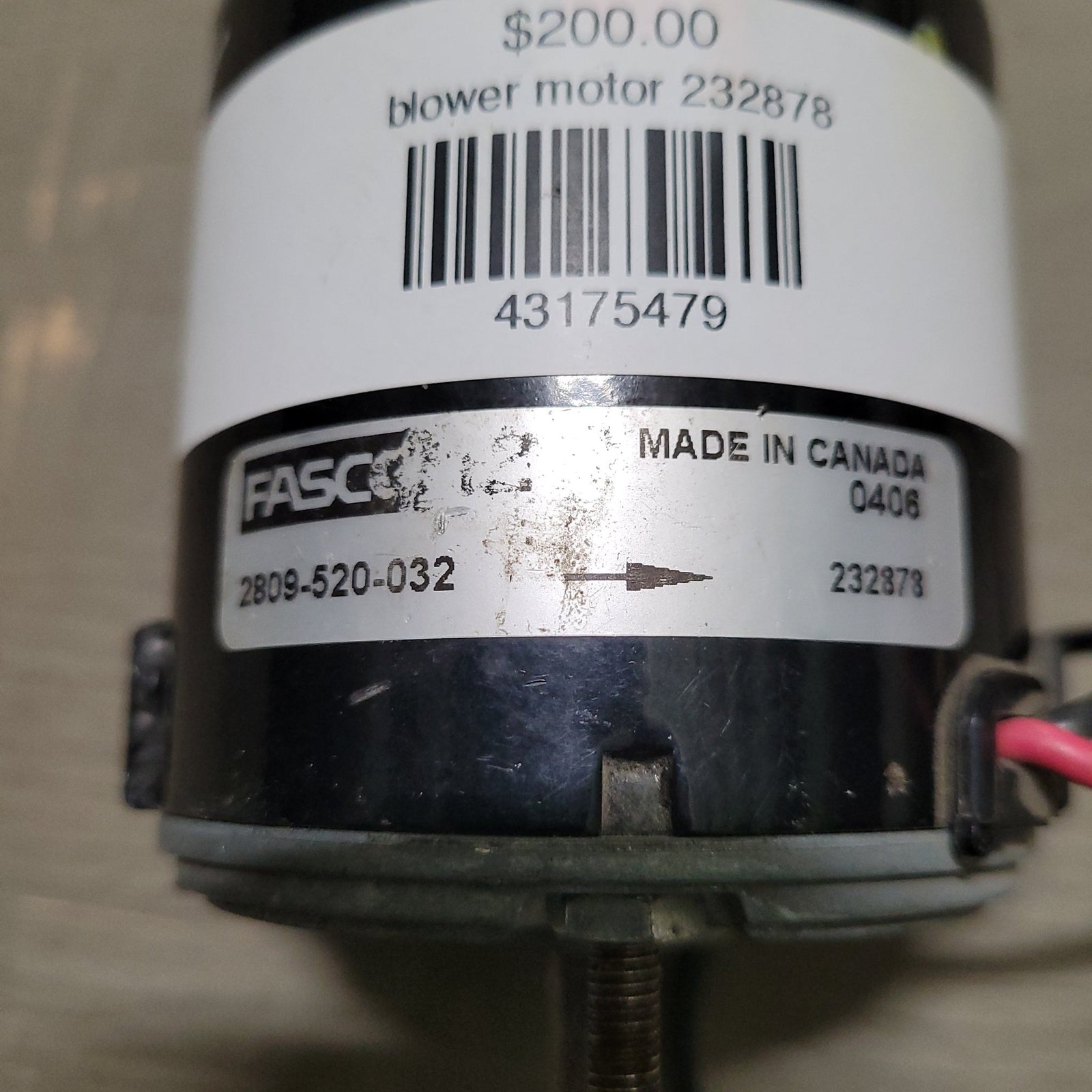 TELCO 232878 Suburban Furnace Heater Motor 12VDC - Young Farts RV Parts