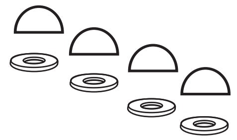 thetford 36508 *SPECIAL ORDER* 4PK BOLT CAPS W/BUSHINGS- - Young Farts RV Parts