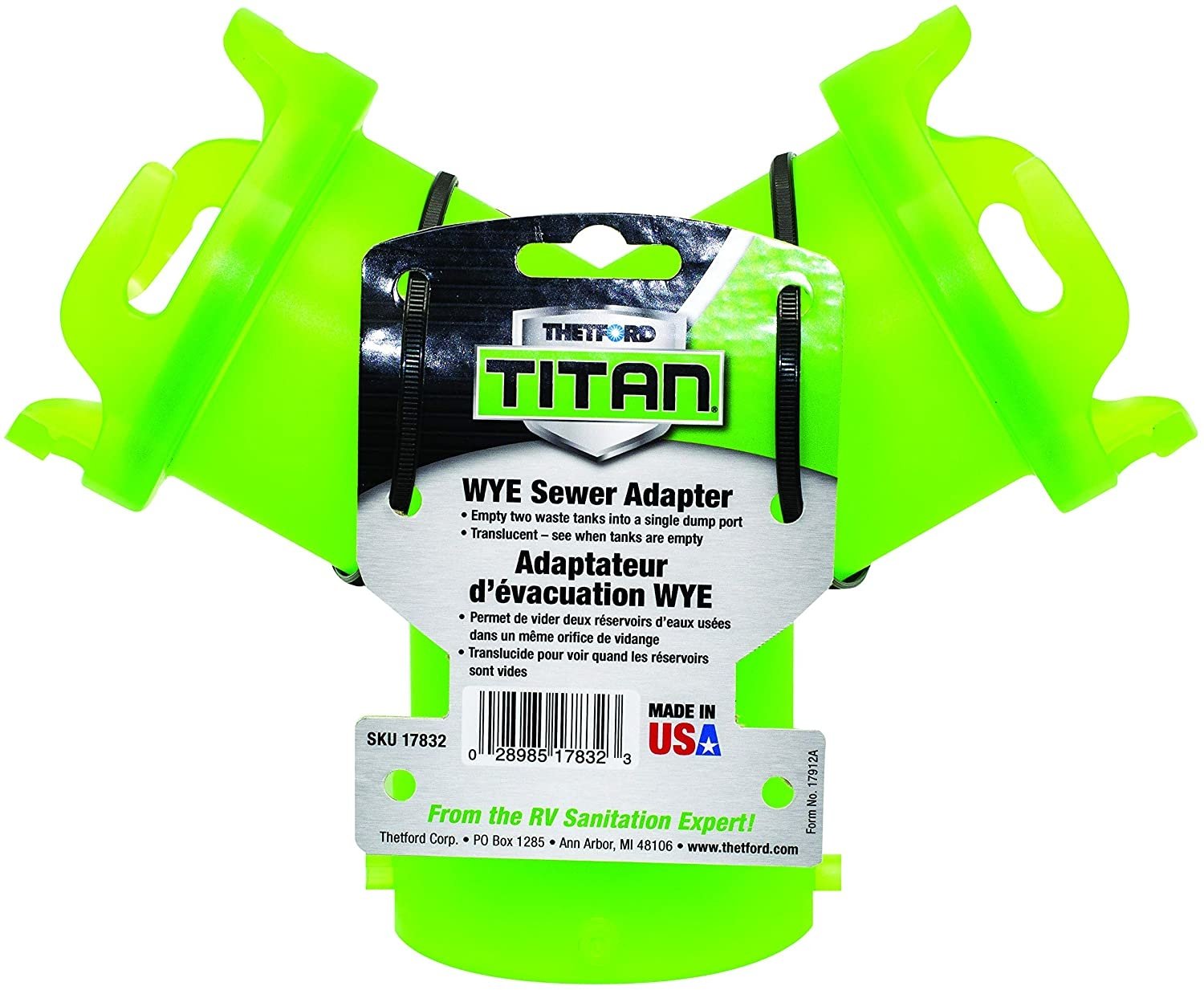 TITAN WYE SEWER ADAPTER - Young Farts RV Parts