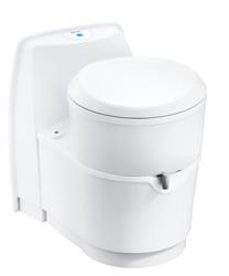 Toilet Thetford 200866SP Permanent Rotating, 4.75 Gallon Waste Water Tank, Round Seat With 19" Seat Height, Push Button Flush Control, Electric Flush, White, 22-7/8" Length x 15-1/2" Width x 21" Height, Without Hand Sprayer - Young Farts RV Parts