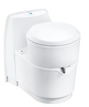 Load image into Gallery viewer, Toilet Thetford 200866SP Permanent Rotating, 4.75 Gallon Waste Water Tank, Round Seat With 19&quot; Seat Height, Push Button Flush Control, Electric Flush, White, 22-7/8&quot; Length x 15-1/2&quot; Width x 21&quot; Height, Without Hand Sprayer - Young Farts RV Parts