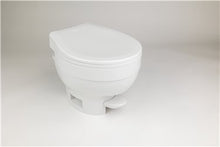 Load image into Gallery viewer, Toilet Thetford 31833 Aqua-Magic ® VI, Permanent, Low Profile, Round SloClose ™ Seat And Cover With 12-15/16&quot; Seat Height, Pedal Flush Control, Full Bowl Flush, White, 17-13/16&quot; Length x 15-1/8&quot; Width x 14&quot; Height - Young Farts RV Parts