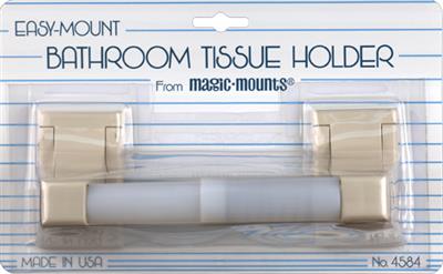 Toilet Tissue Dispenser Magic Mounts 4584W Magic Mounts ®, Holds Bath Tissue, White - Young Farts RV Parts