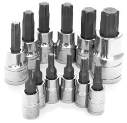Torx Bit Performance Tool W38802 Use With 1/4"/ 3/8" and 1/2" Drive Socket, Alloy Steel Bit With Chrome Vanadium Steel Sockets, With 1 Each of T10/ T15/ T20/ T25/ T27/ T30/ T40/ T45/ T47/ T50/ T55/ T60 Star Bits and Plastic Slide Rail - Young Farts RV Parts