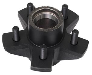 Trailer Axle Hub Dexter Axle 008-256-07 Fits Dexter 2300 to 4000 Pounds Axles, Plain, Painted Gray, 5 x 5" Bolt Pattern, 3500 Pounds Capacity - Young Farts RV Parts