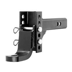 Trailer Hitch Ball Mount Husky Towing 33108 One-Mount, Class III/ IV, For 2" Receiver, 6000 Pound Gross Trailer Weight, Adjustable 6-3/4" Drop Or 5-1/4" Rise, Accepts 1" Diameter Ball Shank, Without Ball, Black - Young Farts RV Parts