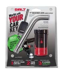 Trailer Hitch Pin BOLT Locks/ Strattec Security 7023582 Bent Pin, 5/8" Diameter, 3.55" Length, For Use With Class III/ IV/ V Hitch, With Keyed Lock, With Dust Cover, Single - Young Farts RV Parts
