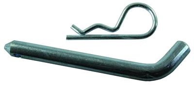 Trailer Hitch Pin JR Products 01065 Bent Pin, 5/8" Diameter, 5-3/4" Usable Length, For Use With Class V Hitches, With Clip, Chrome Plated - Young Farts RV Parts