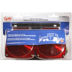 Trailer Light Grote Industries 65380-5 Stop/ Turn/ Tail Light, Incandescent Bulb, Rectangular Housing, Red Lens, 4-1/2