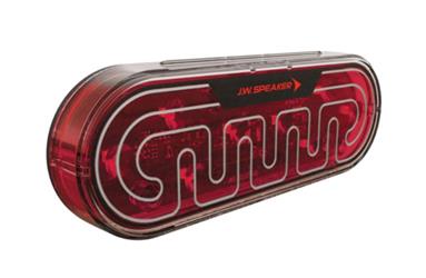 Trailer Light J.W. Speaker 0646791 274 Series, Stop/ Turn/ Tail Light With Flash/ Strobe Functions, LED, Oval, Red Heated Lens, 0.83