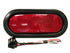 Trailer Light Peterson Mfg. V421KR Stop/ Turn/ Tail Light, Incandescent Bulb, Oval, Red Lens, 6-1/2" x 2-1/4", With Grommet/ Right Angle Plug - Young Farts RV Parts
