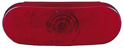 Trailer Light Peterson Mfg. V421R Stop/ Turn/ Tail Light, Incandescent Bulb, Oval, Red Lens, 6-1/2