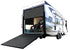 Trailer Tailgate Screen LaSalle Bristol 1409912PBK CrossBreeze, For Toy Haulers With Rear Wall - To - Wall Opening Up To 99 - 1/8" Width, Enclosed Canister With Side Rails, Heavy Duty Tear And Puncture Resistant Fiberglass Wire Mesh Screen/ Plastic And Metal Ho - Young Farts RV Parts
