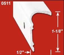 Trim Molding AP Products 021-51103-8 Non-Insert Roof Rim Type, 1-1/8" Height x 1/2" Width x 8 Foot Length, Mill, Aluminum - Young Farts RV Parts