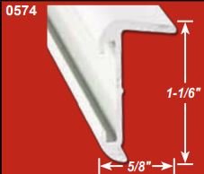 Trim Molding AP Products 021 - 57403 - 16 Insert Roof Edge Type, 1 - 1/16" Height x 5/8" Width x 16 Foot Length, Mill, Aluminum - Young Farts RV Parts
