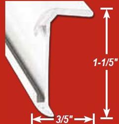 Trim Molding AP Products 021 - 85002 - 8 Insert Corner Molding, With Insert, 1 - 1/5" Height x 3/5" Width x 8 Foot Length, Black, Aluminum - Young Farts RV Parts