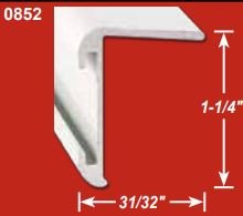 Trim Molding AP Products 021-85203-8 Long Leg Insert Corner Molding Type, 1-1/4