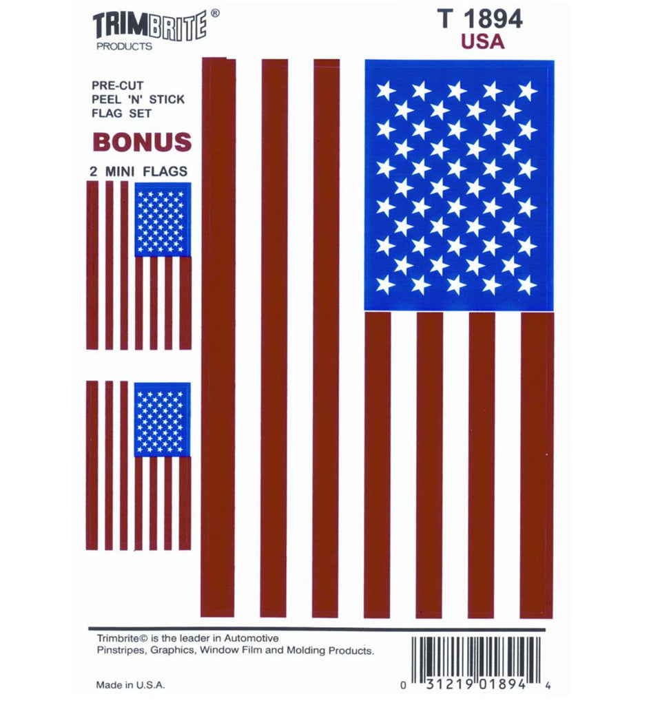 Trimbrite T1894 American Flag Decal - Young Farts RV Parts