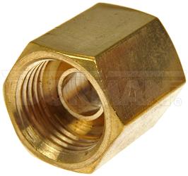 Tube End Fitting Nut Dorman 785-316D OE Solutions ™, 0.57" Outer Diameter, 0.81" Length, Brass, Pack Of 2 - Young Farts RV Parts