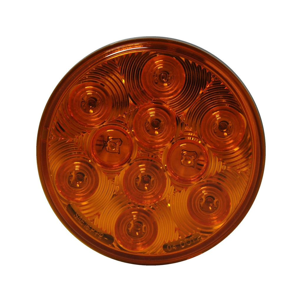 Uni-Bond LED4000S-10A - LED 4" Round Signal/Park Lamp – 10 Diodes Amber - Young Farts RV Parts