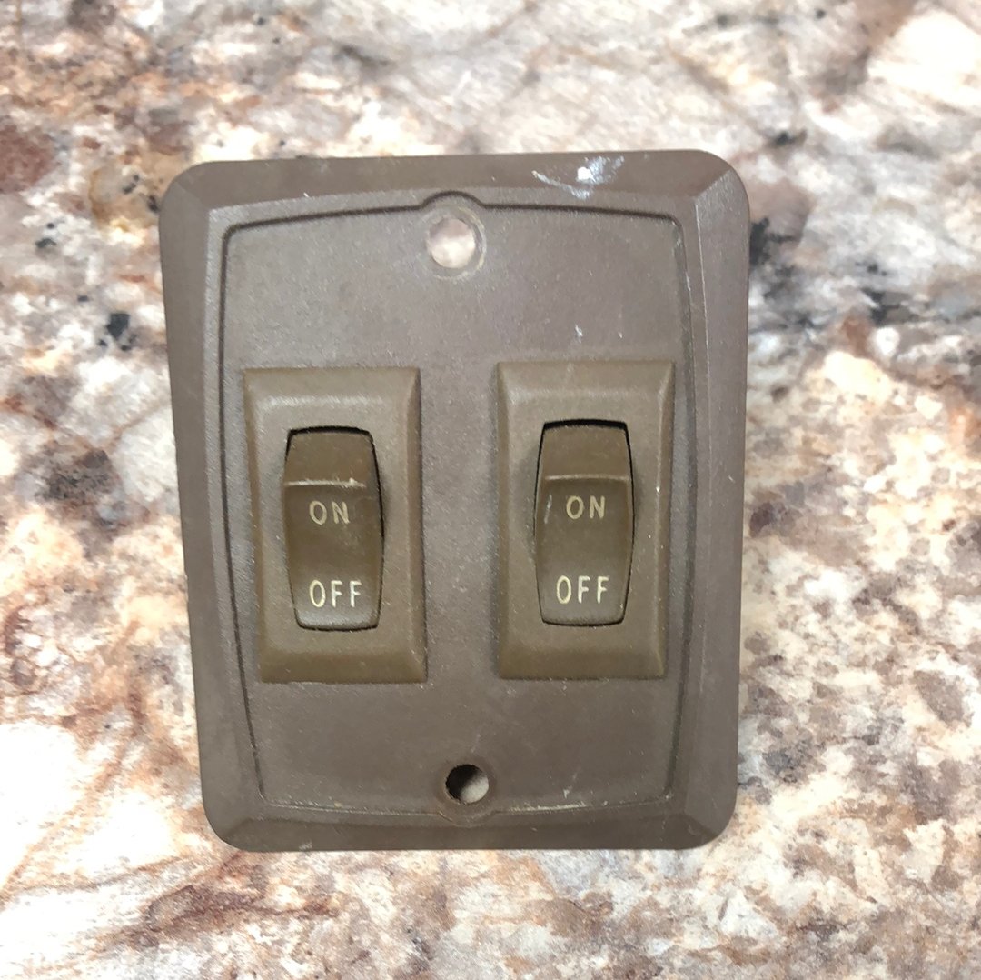 Used 12v RV Double Light Switch - Young Farts RV Parts