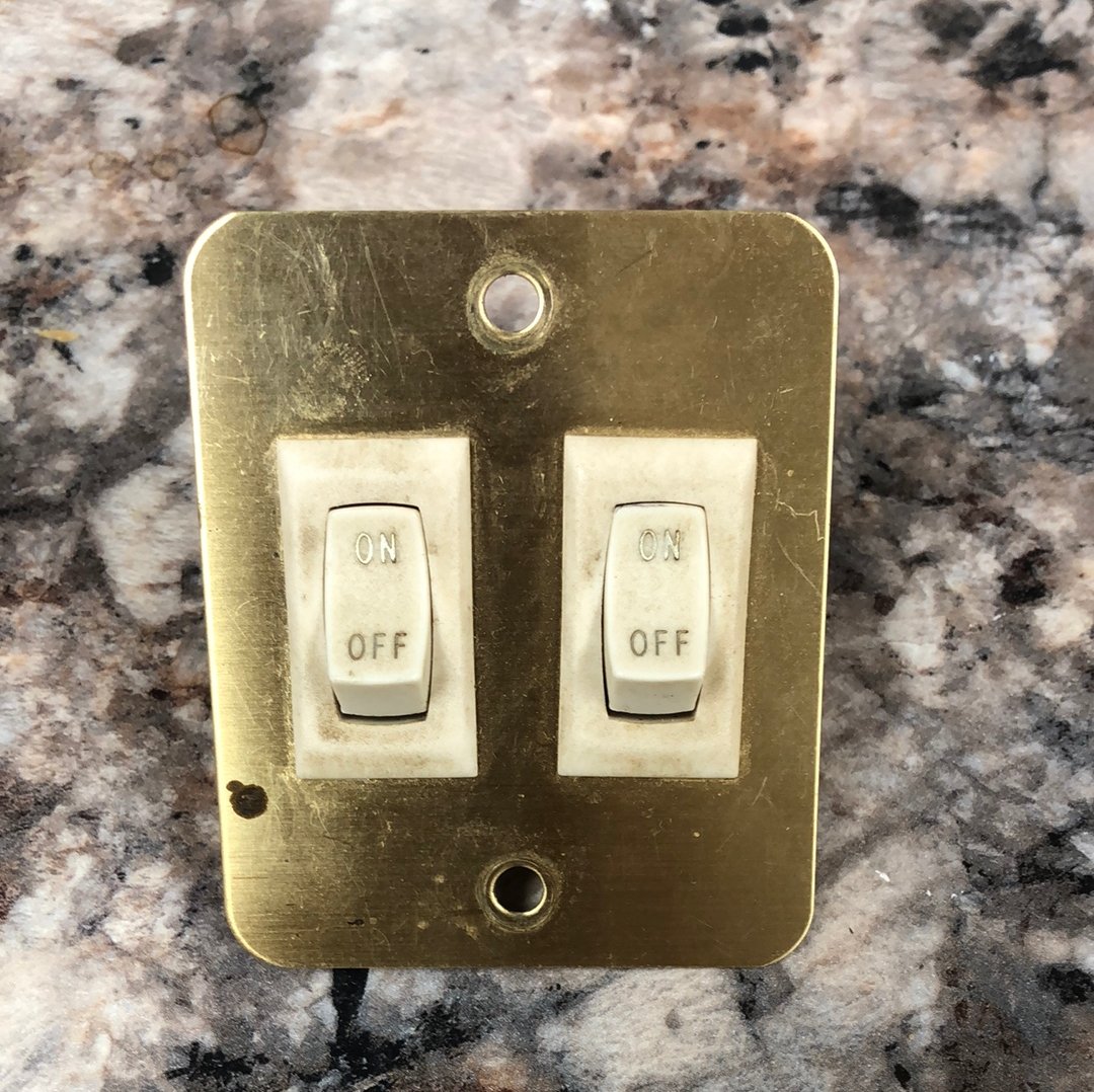 Used 12v RV Double Light Switch - Young Farts RV Parts