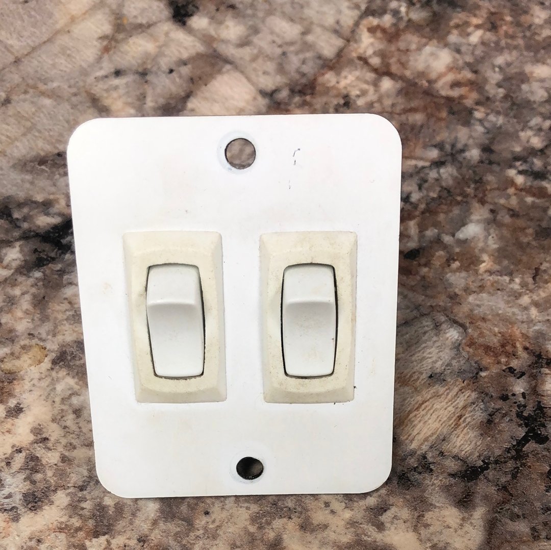 Used 12v RV Double Light Switch - Young Farts RV Parts