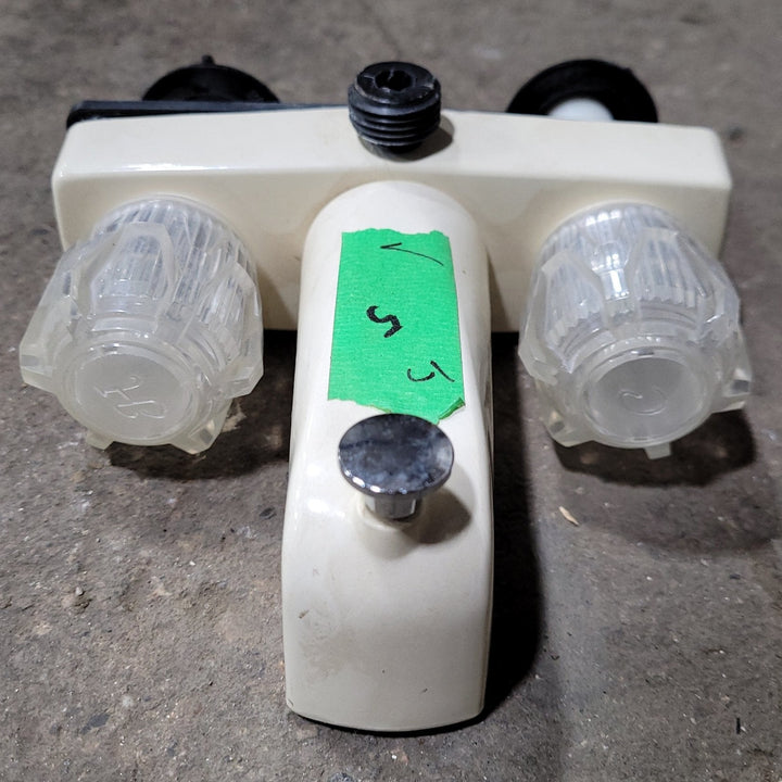 Used 4" Shower Diverter Faucet Bone - Young Farts RV Parts