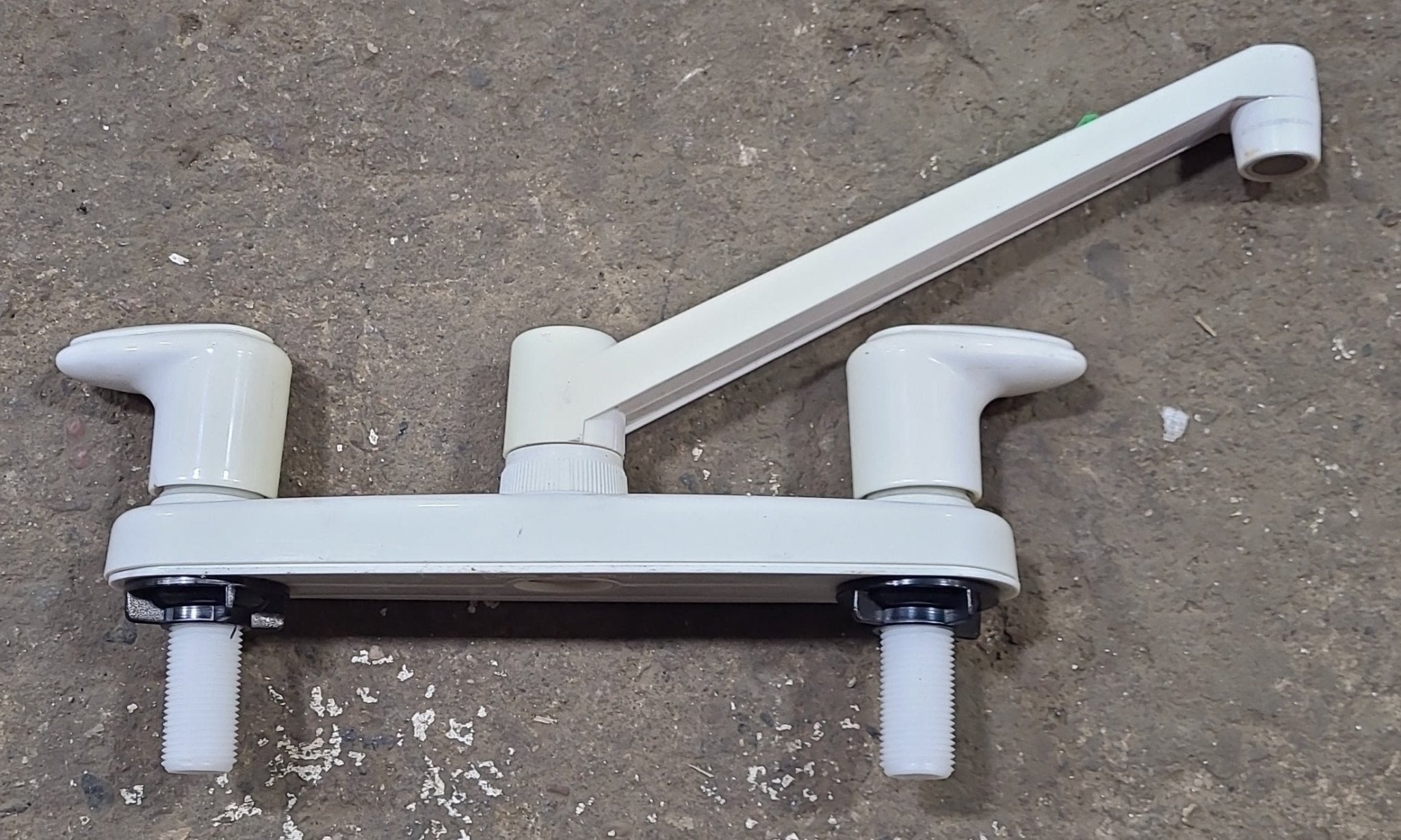 Used 8" Kitchen Faucet Bone with Bone Handles - Young Farts RV Parts