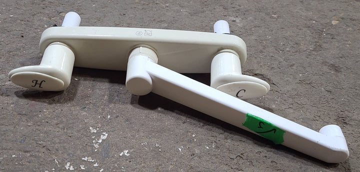 Used 8" Kitchen Faucet Bone with Bone Handles - Young Farts RV Parts