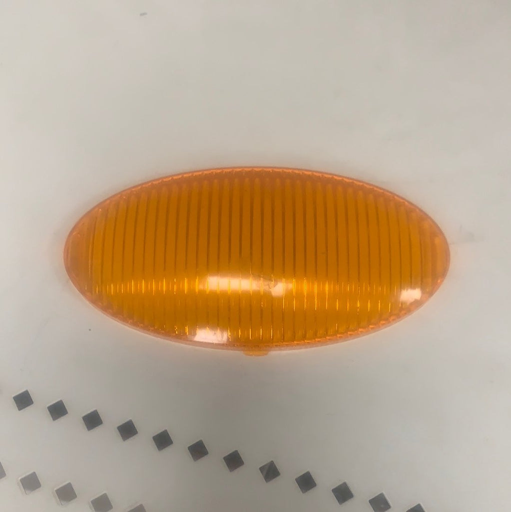 Used amber replacement lens oval porch light - Young Farts RV Parts