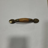 Used Antiqued Bronze (with wooden center) Cabinet Handle With 3