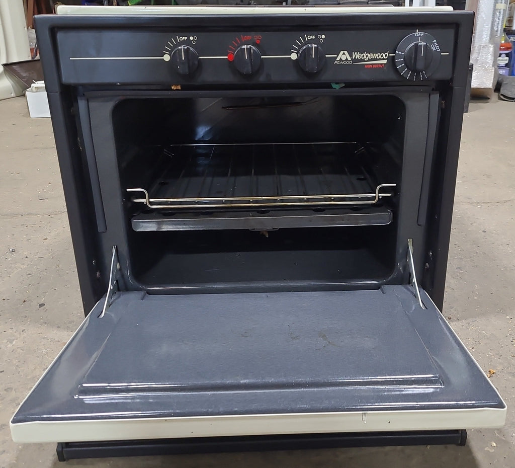 Used Atwood / Wedgewood Range Stove 3-burner 17 3/8" H - R1736AA - Young Farts RV Parts