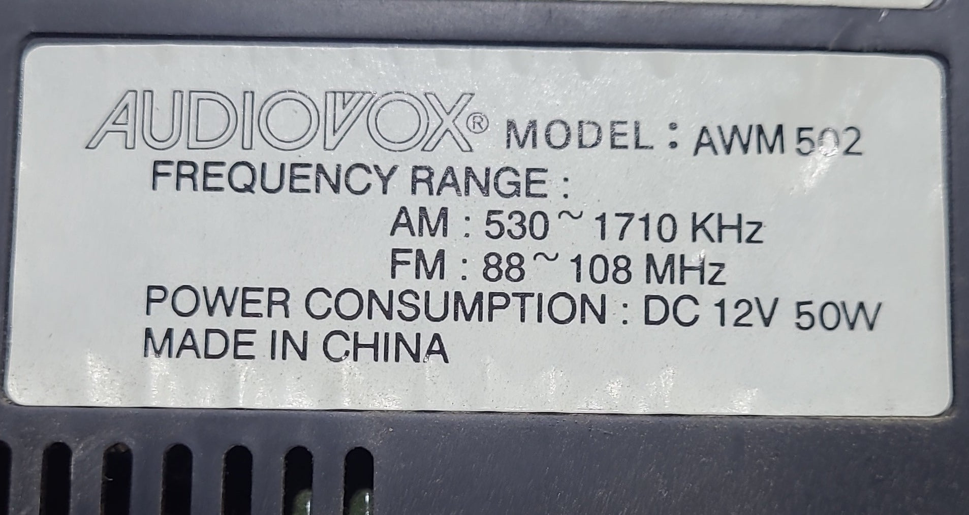 Used Audiovox RV Radio AWM502 - Young Farts RV Parts