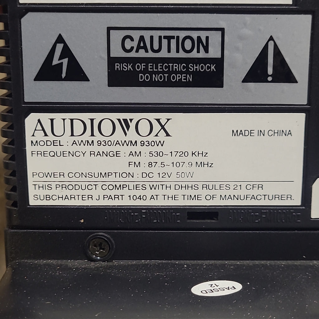 Used Audiovox RV Radio AWM930/ AWM930W - Young Farts RV Parts