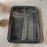 Used Black Emergency Radius Opening Window : 27 X 36 X 2