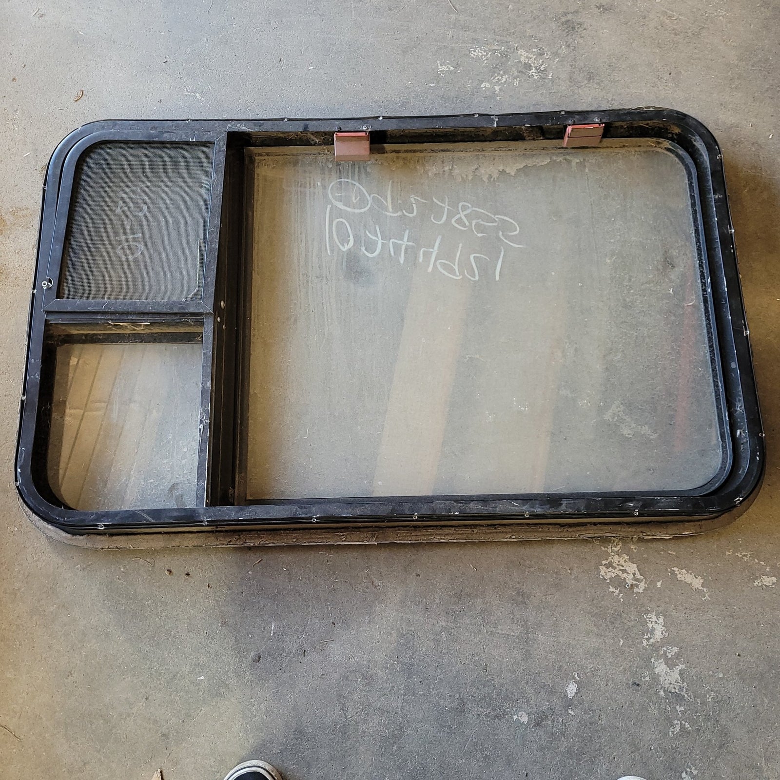 Used Black Radius Emergency Opening Window : 22 X 36 X 2
