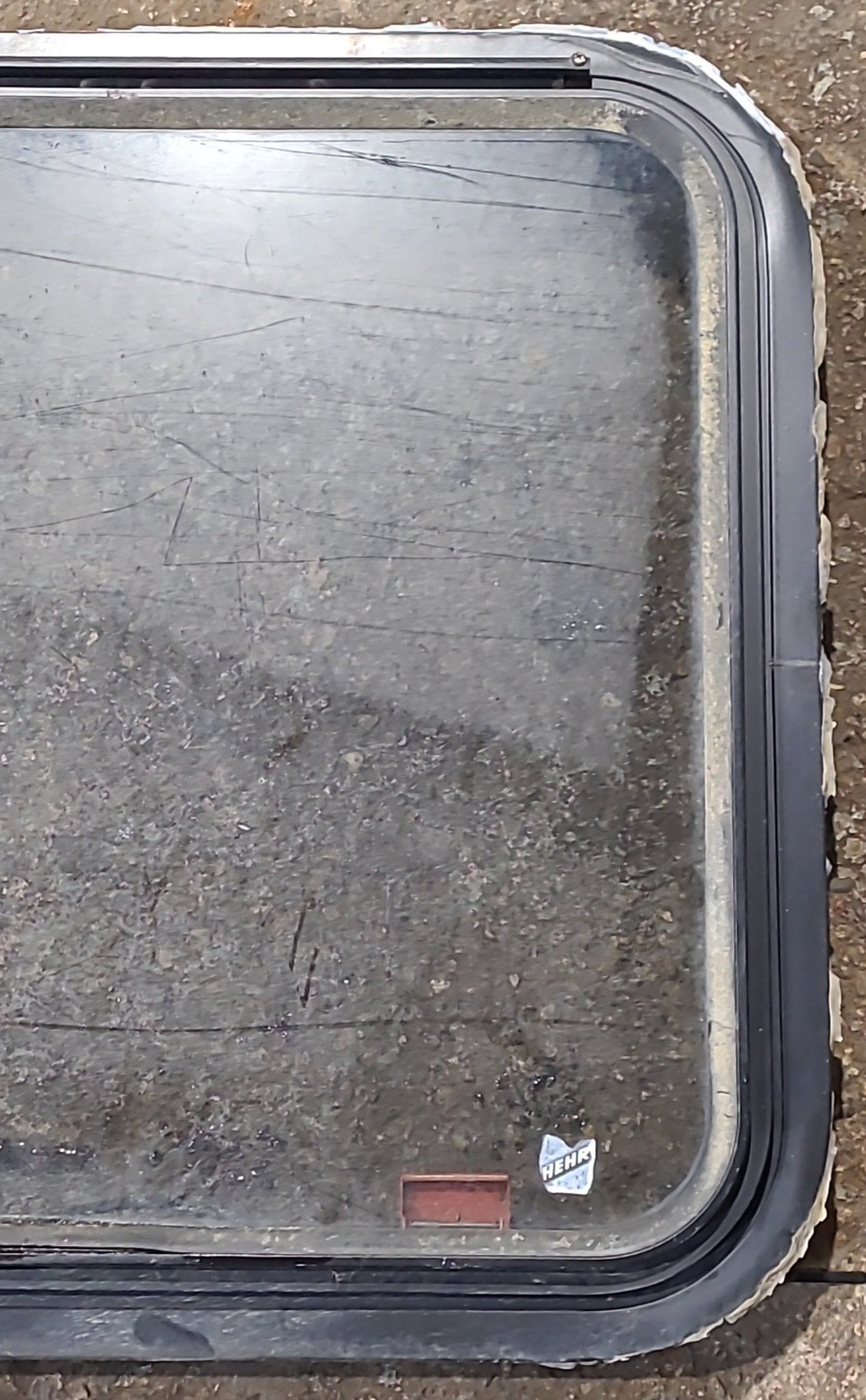 Used Black Radius Emergency Opening Window : 23 1/2