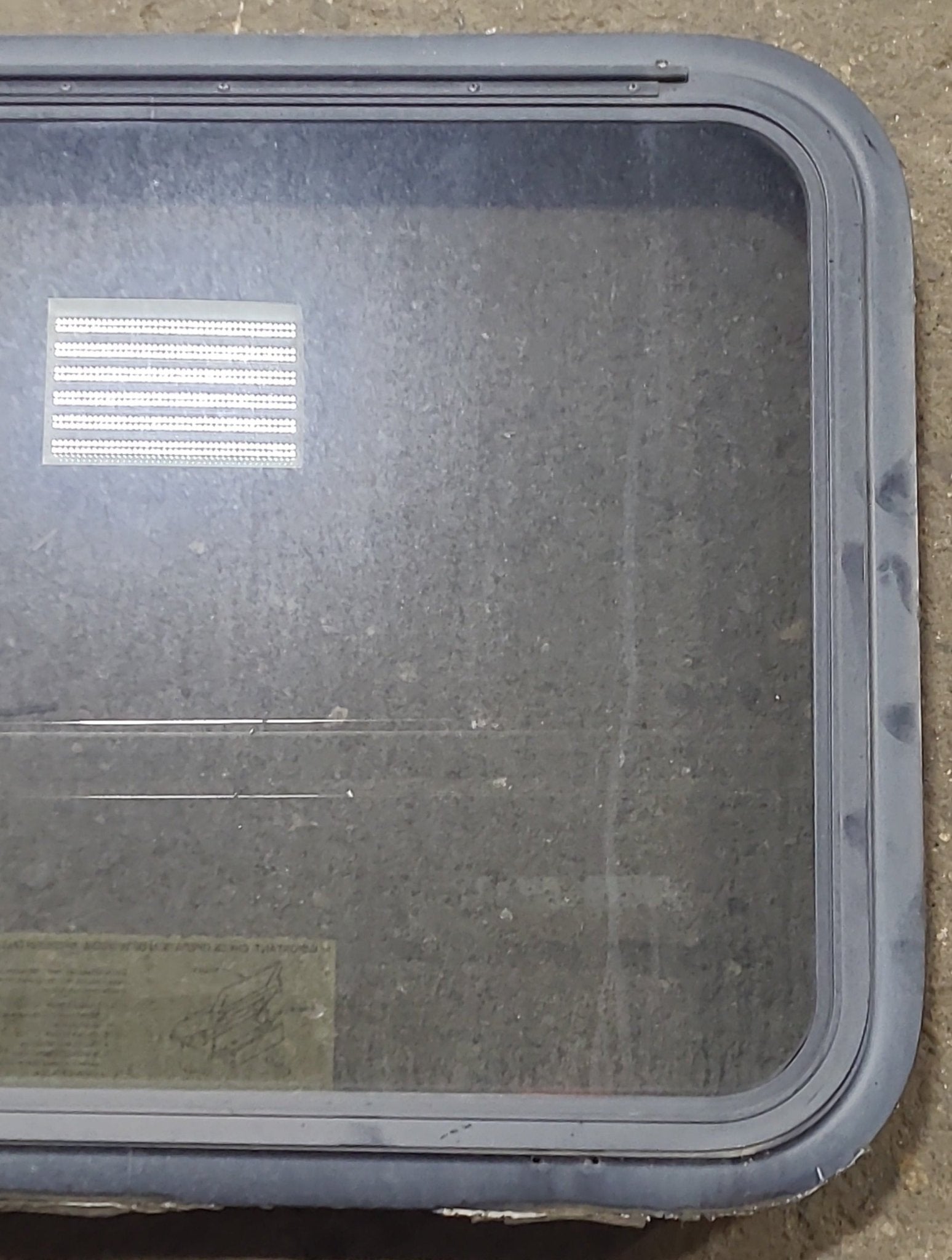 Used Black Radius Emergency Opening Window : 29 3/8