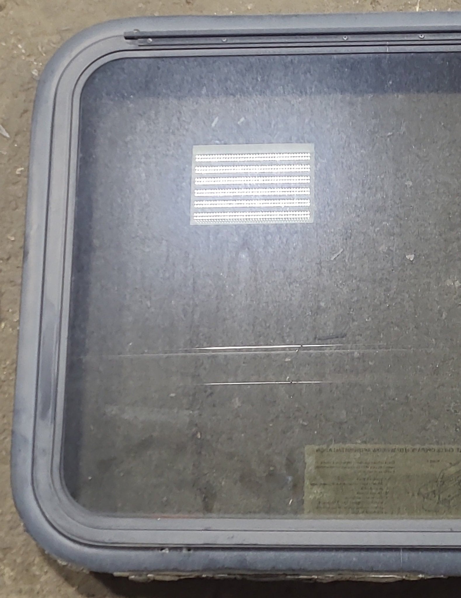 Used Black Radius Emergency Opening Window : 29 3/8