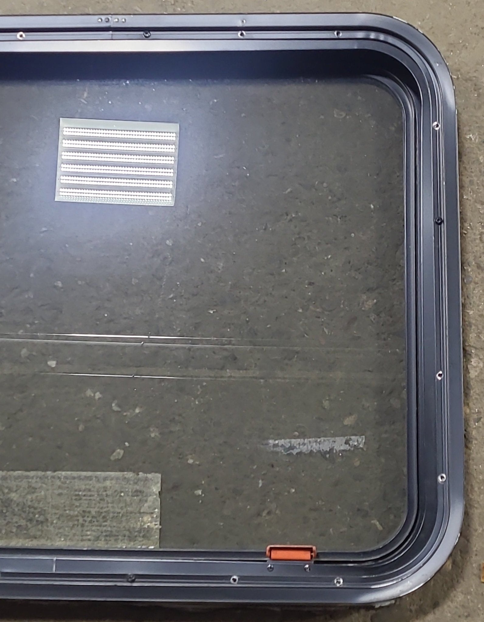 Used Black Radius Emergency Opening Window : 29 3/8