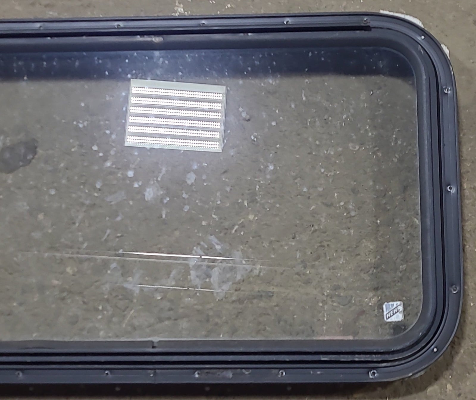Used Black Radius Emergency Opening Window : 30 3/4