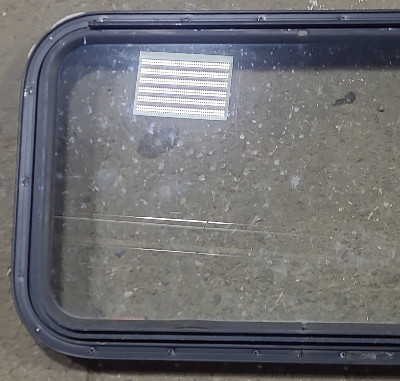 Used Black Radius Emergency Opening Window : 30 3/4