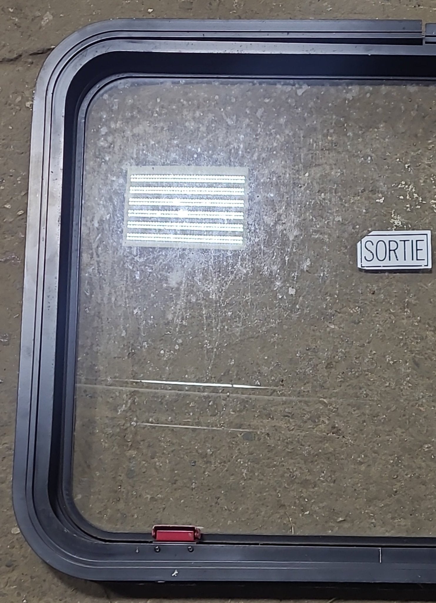 Used Black Radius Emergency Opening Window : 30 3/4