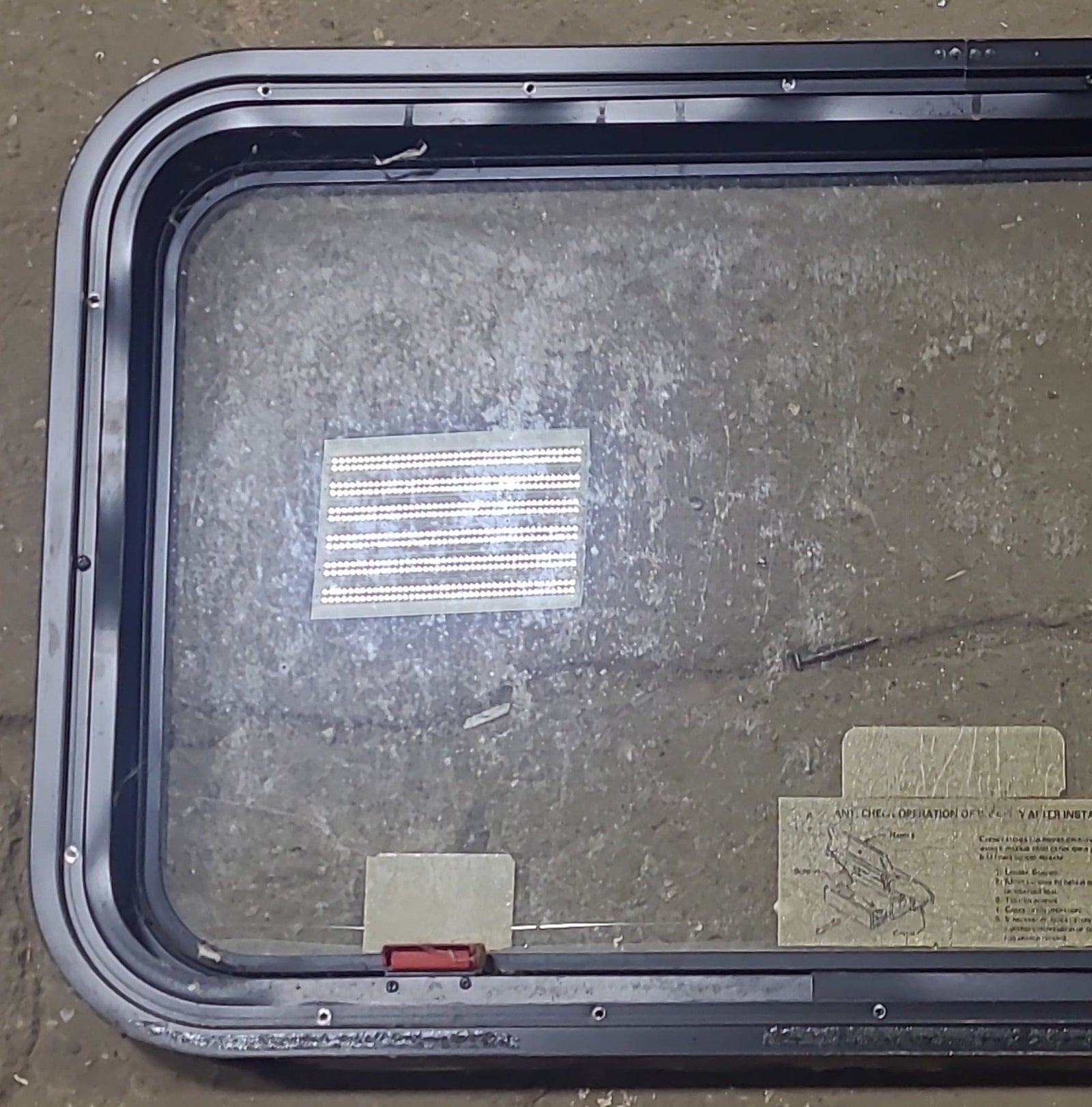 Used Black Radius Emergency Opening Window : 35 1/2