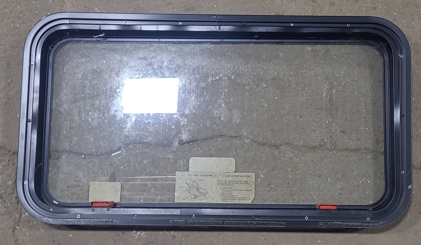 Used Black Radius Emergency Opening Window : 35 1/2