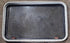 Used Black Radius Emergency Opening Window : 35 1/2" W x 21 3/4" H x 1 5/8" D - Young Farts RV Parts