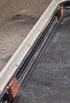 Used Black Radius Emergency Opening Window : 35 1/2" W x 21 3/4" H x 1 5/8" D - Young Farts RV Parts