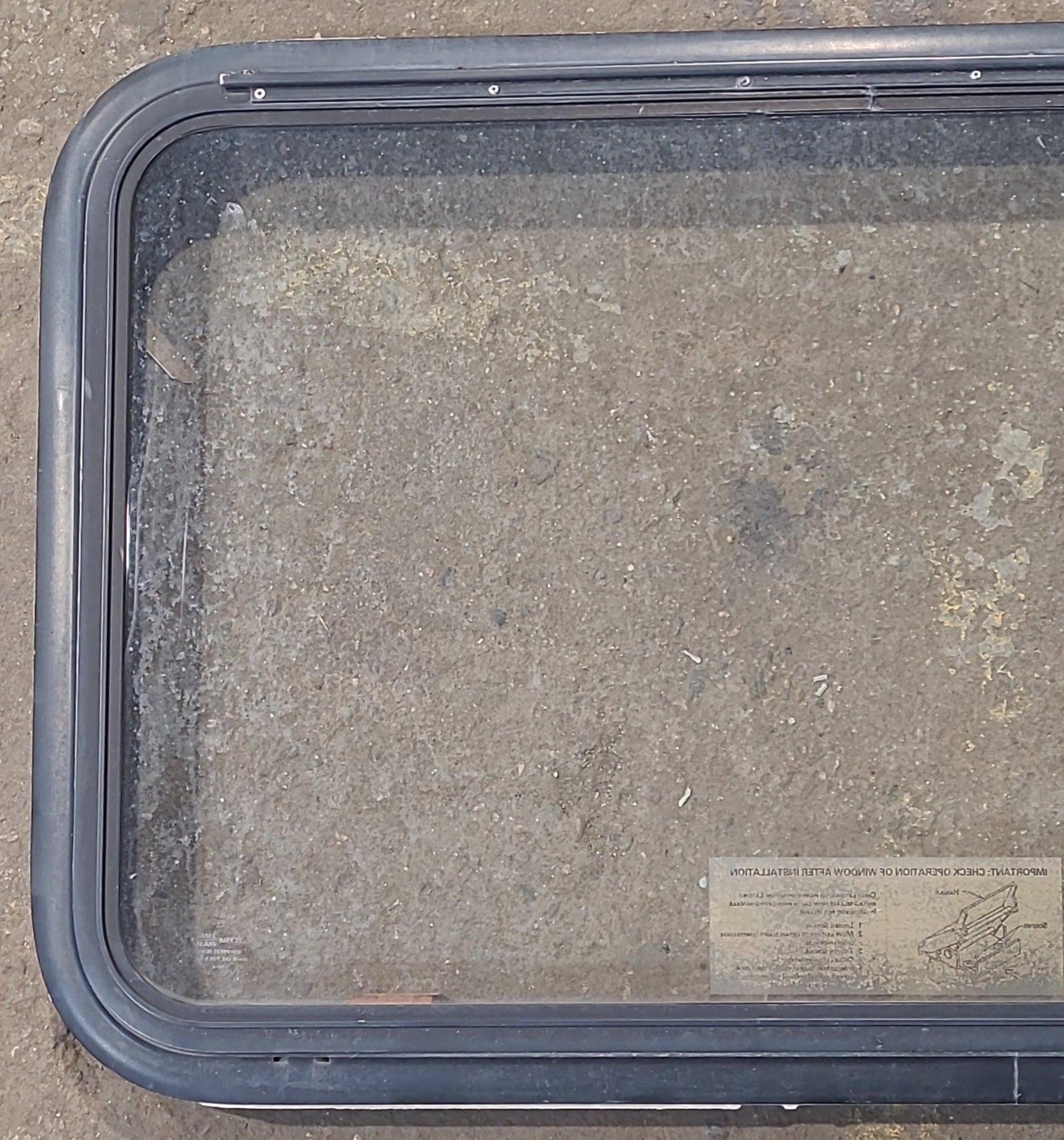 Used Black Radius Emergency Opening Window : 35 1/2